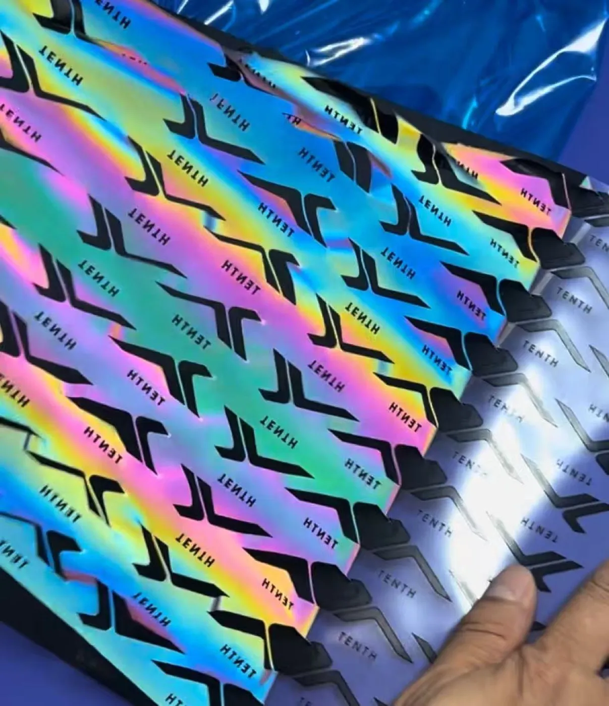 Reflective Heat Transfer — material sample photographed on white